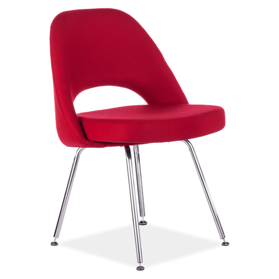 Red steel chair